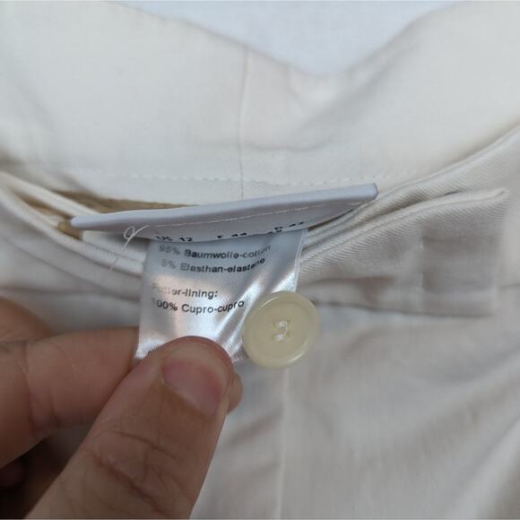 Akris Punto Frankie Ivory Seam Front Slim Leg Cropped Dress Pants Size 12 - Picture 8 of 8